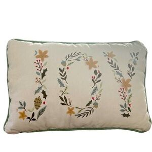 NWOT Beautiful St. Nicholas Square Seasonal 
Pillow 12"x18"×2" "Joy" Fall:Winter